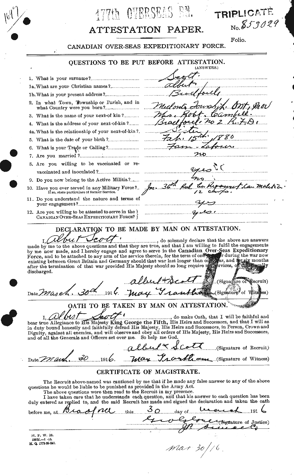 Personnel Records of the First World War - CEF 079280a