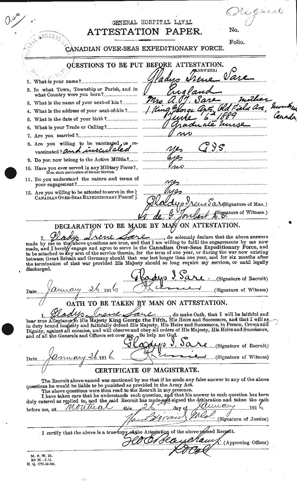 Personnel Records of the First World War - CEF 079795a