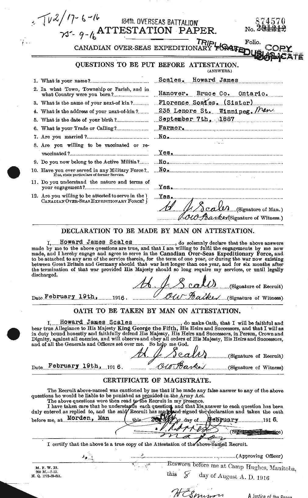 Personnel Records of the First World War - CEF 080794a