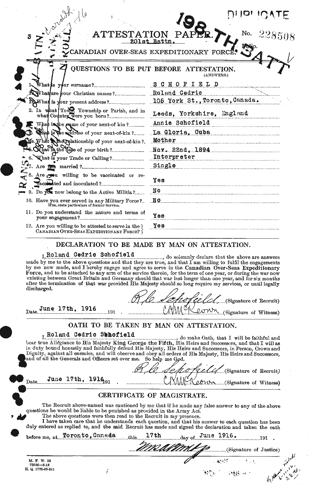 Personnel Records of the First World War - CEF 081059a