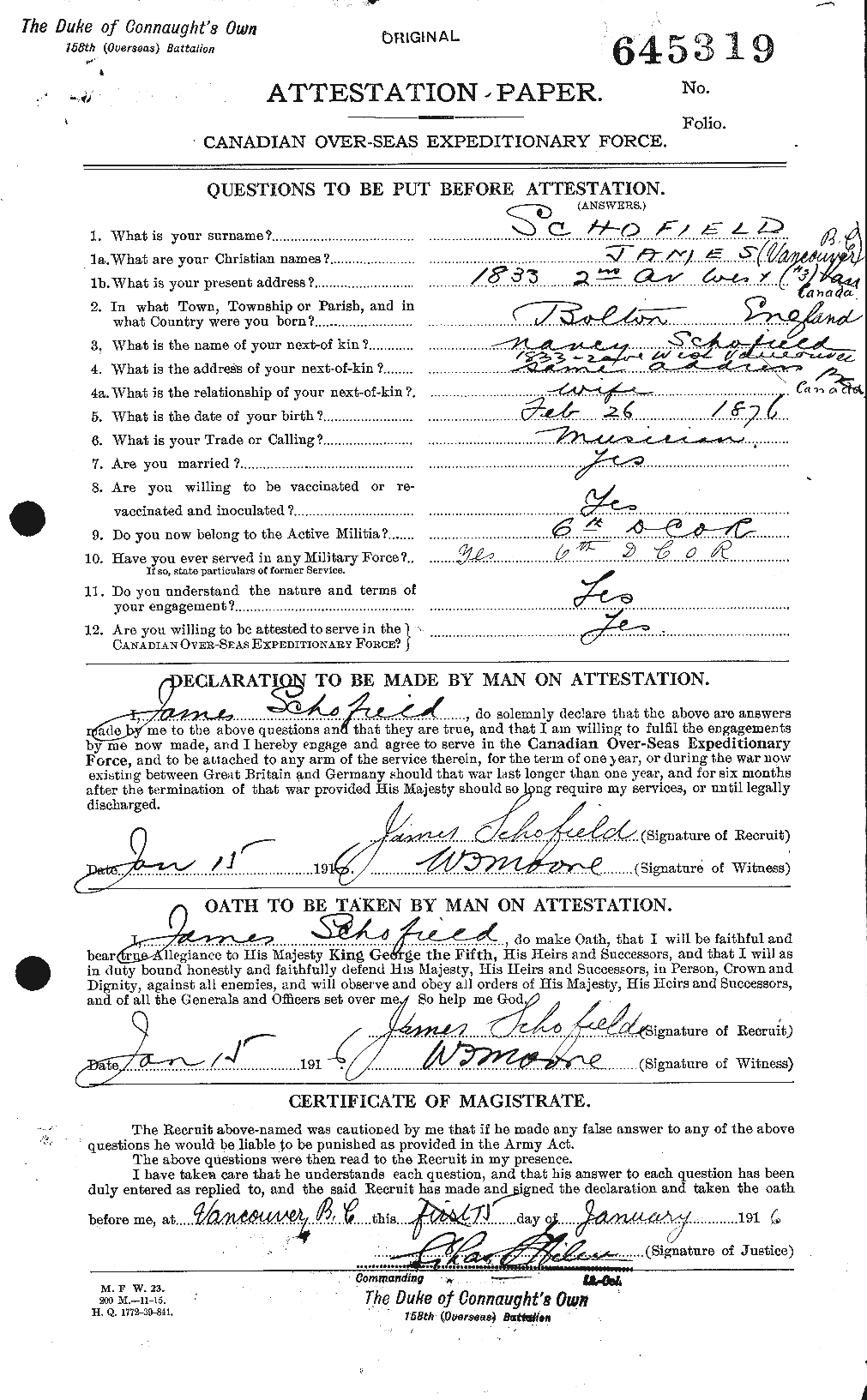 Personnel Records of the First World War - CEF 081089a