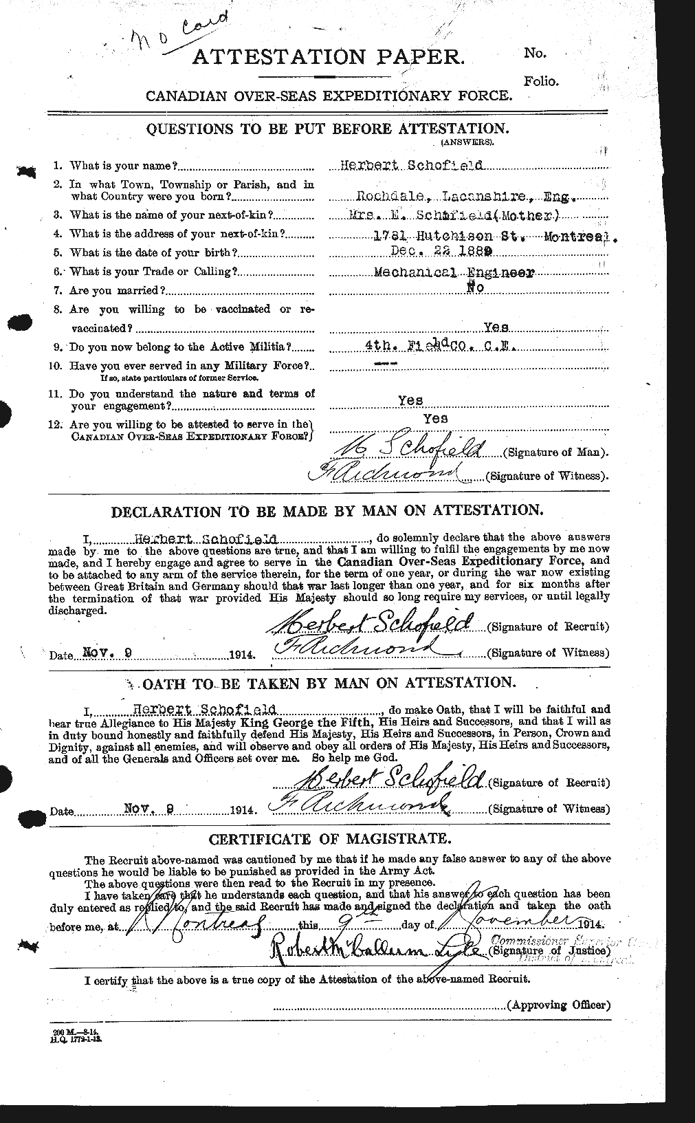Personnel Records of the First World War - CEF 081093a