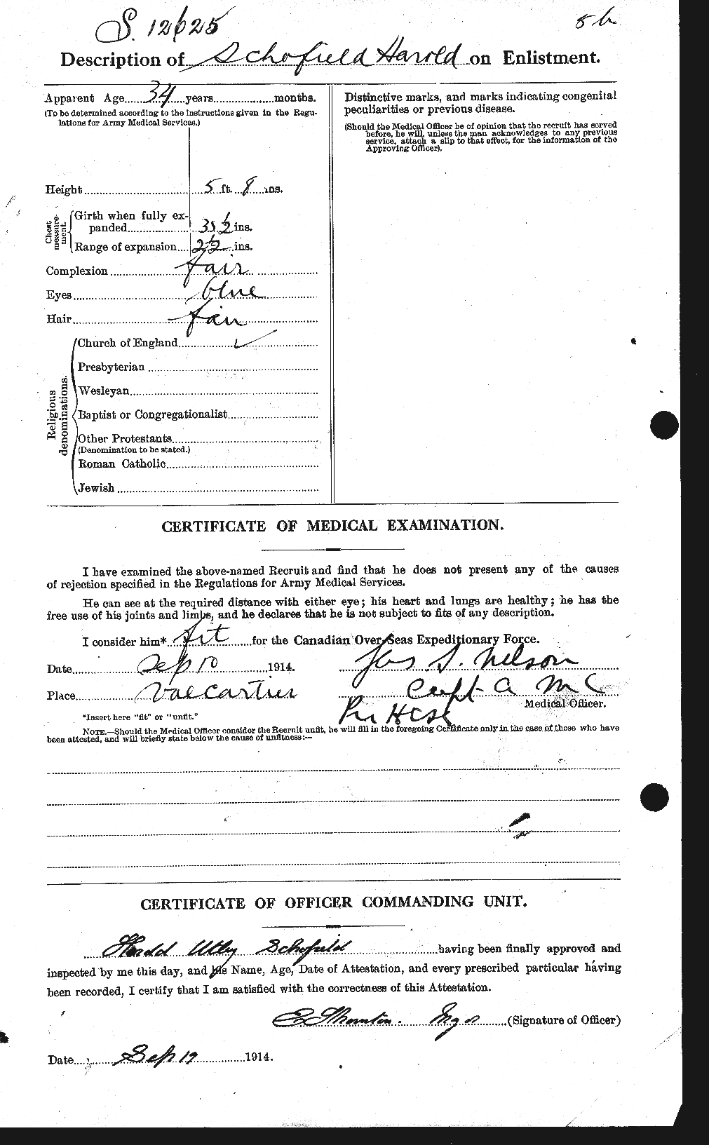 Personnel Records of the First World War - CEF 081101b