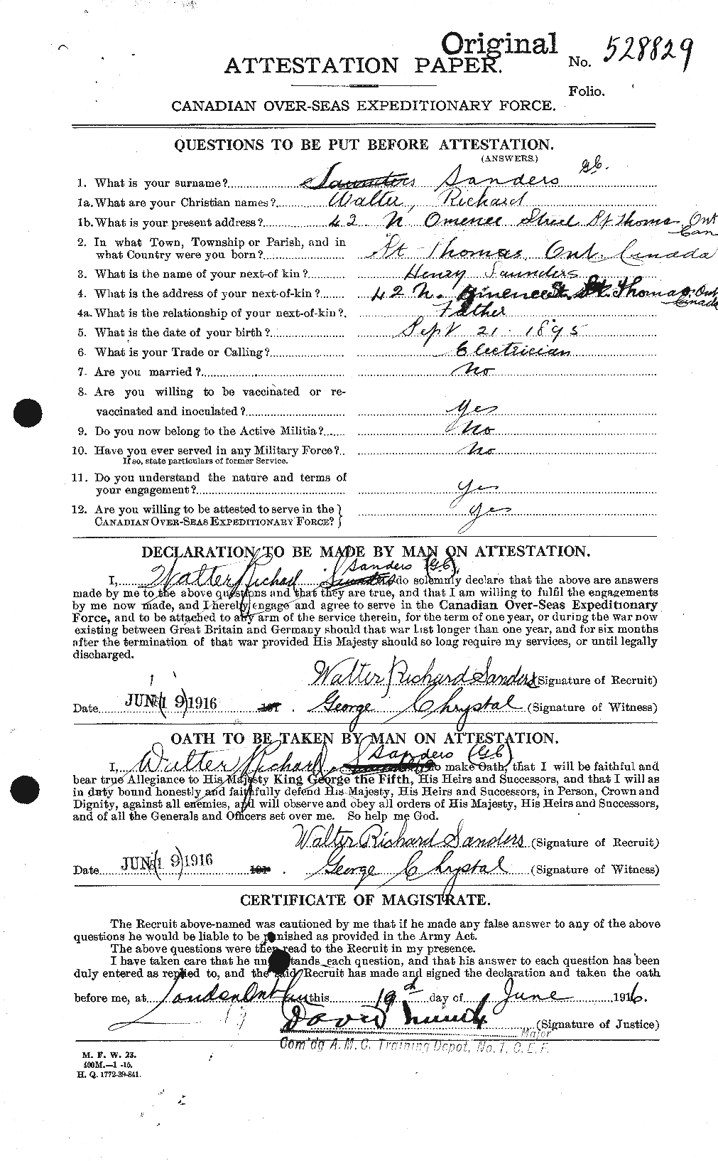 Personnel Records of the First World War - CEF 081343a