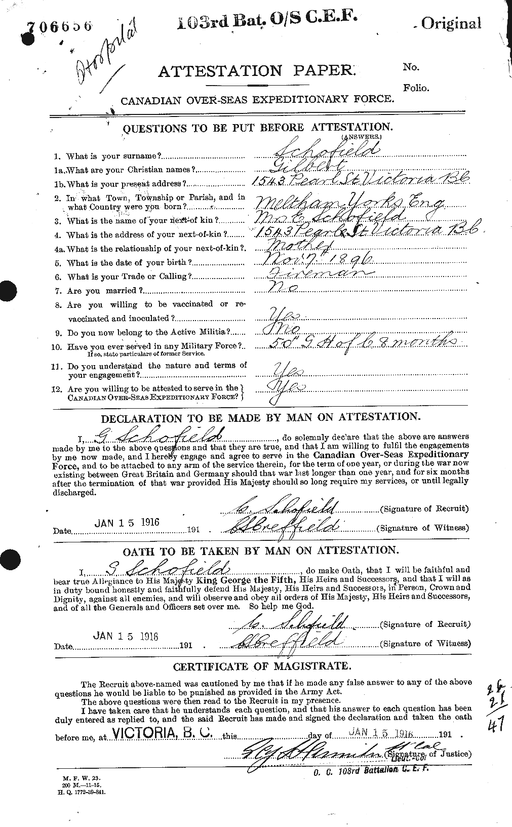 Personnel Records of the First World War - CEF 082190a