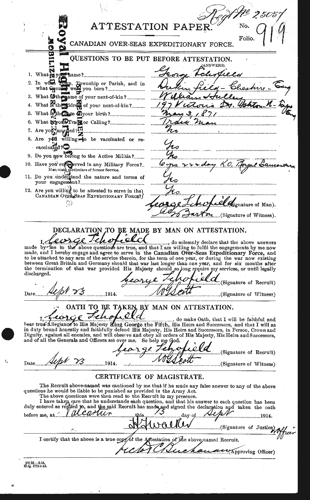 Personnel Records of the First World War - CEF 082195a