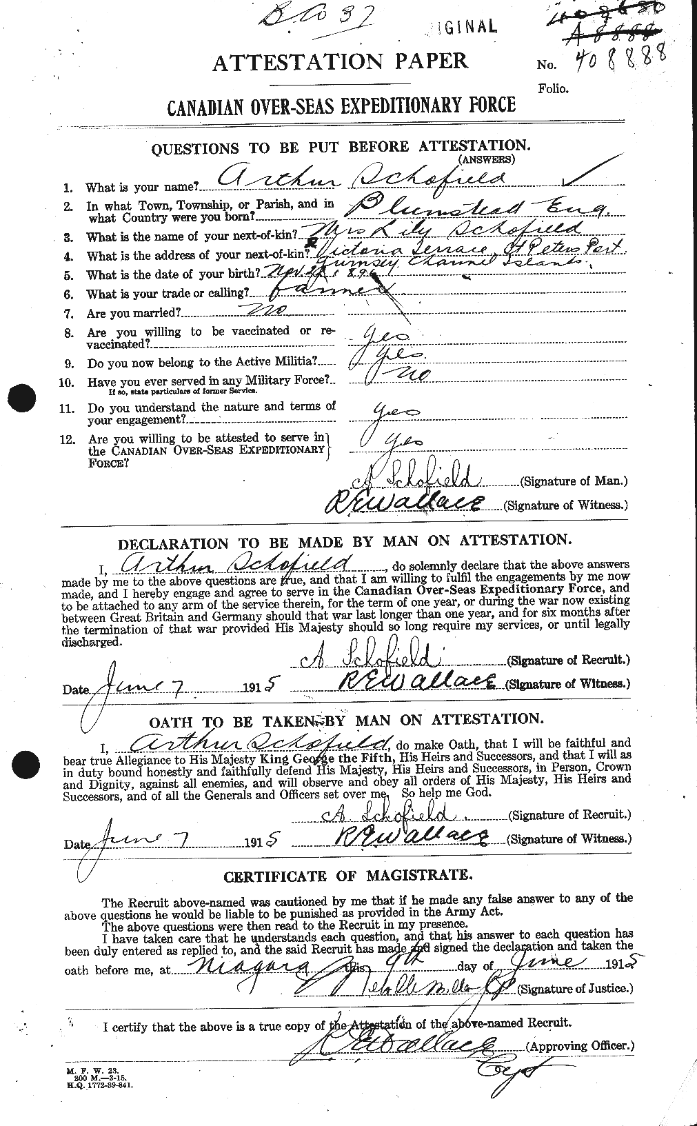 Personnel Records of the First World War - CEF 082220a