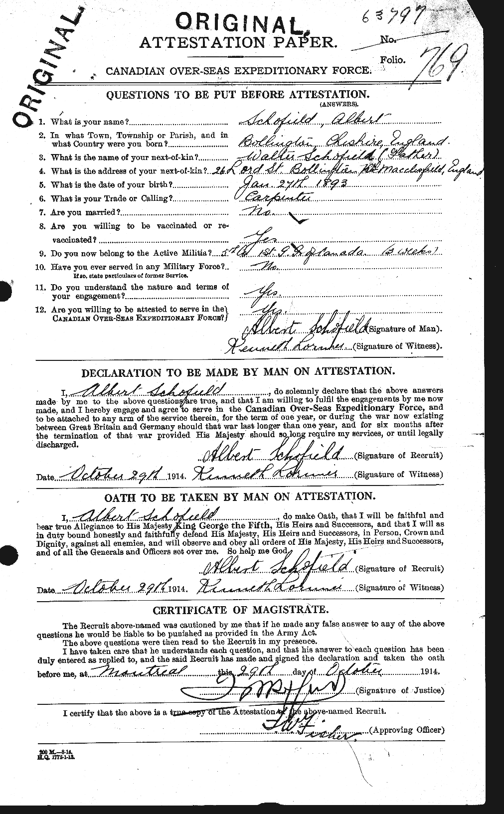 Personnel Records of the First World War - CEF 082230a