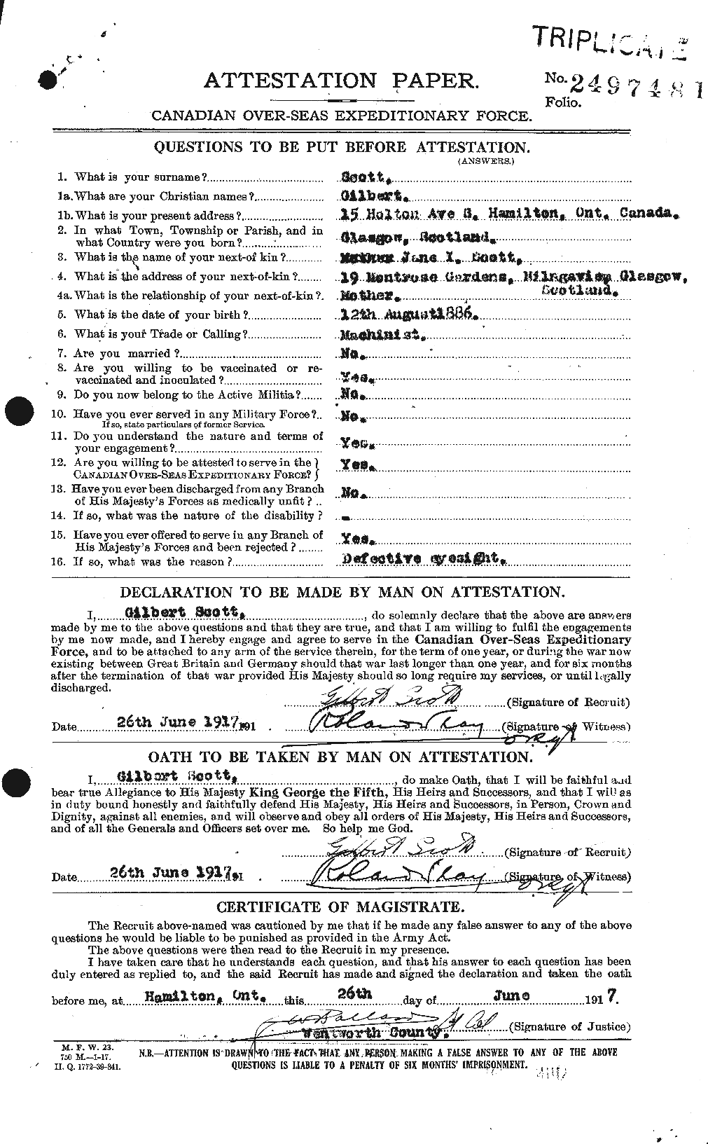 Personnel Records of the First World War - CEF 083121a