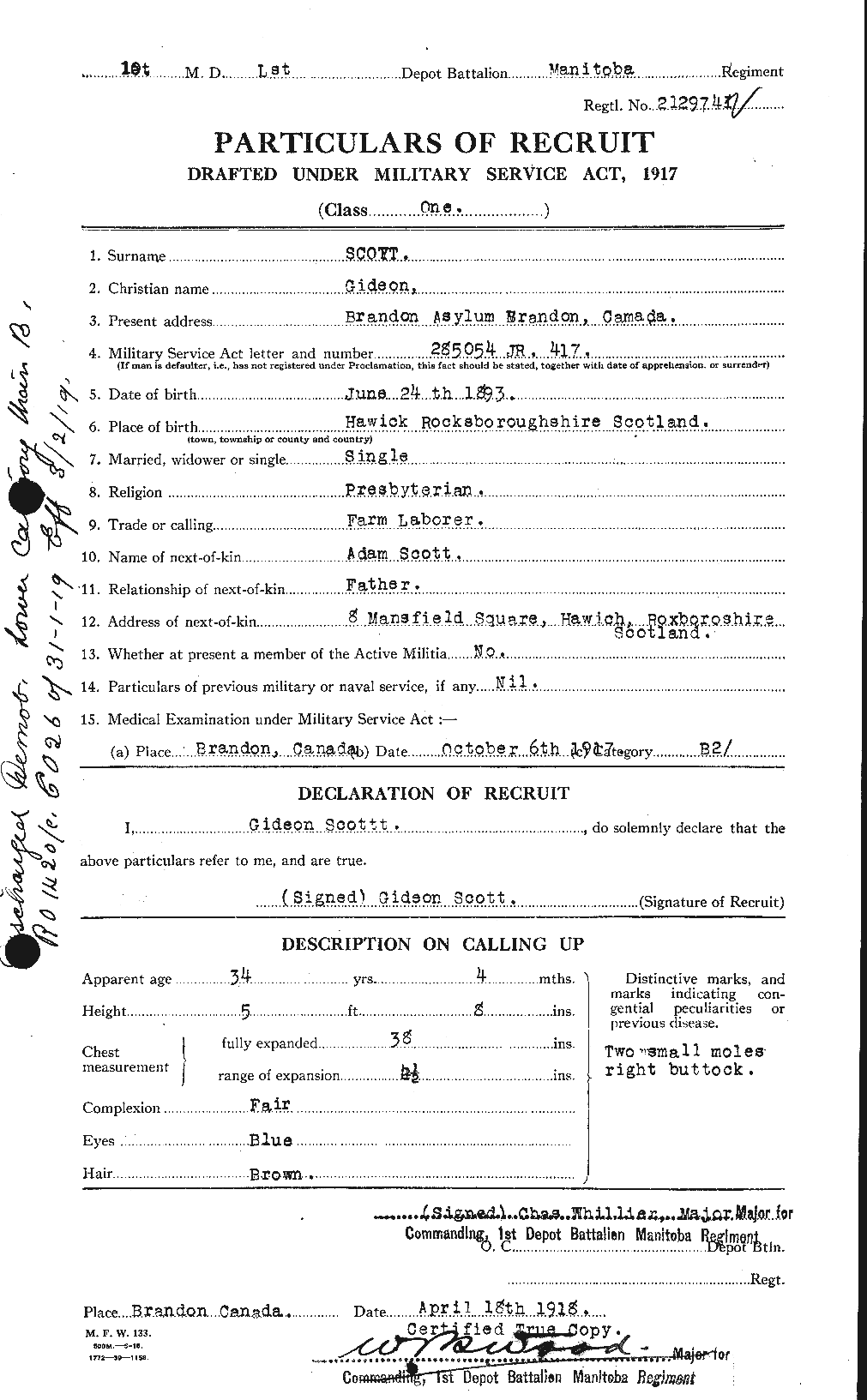 Personnel Records of the First World War - CEF 083123a