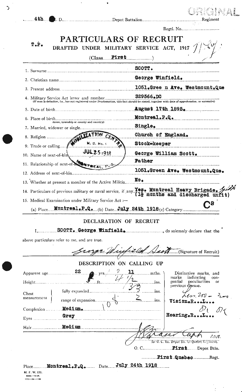 Personnel Records of the First World War - CEF 083128a