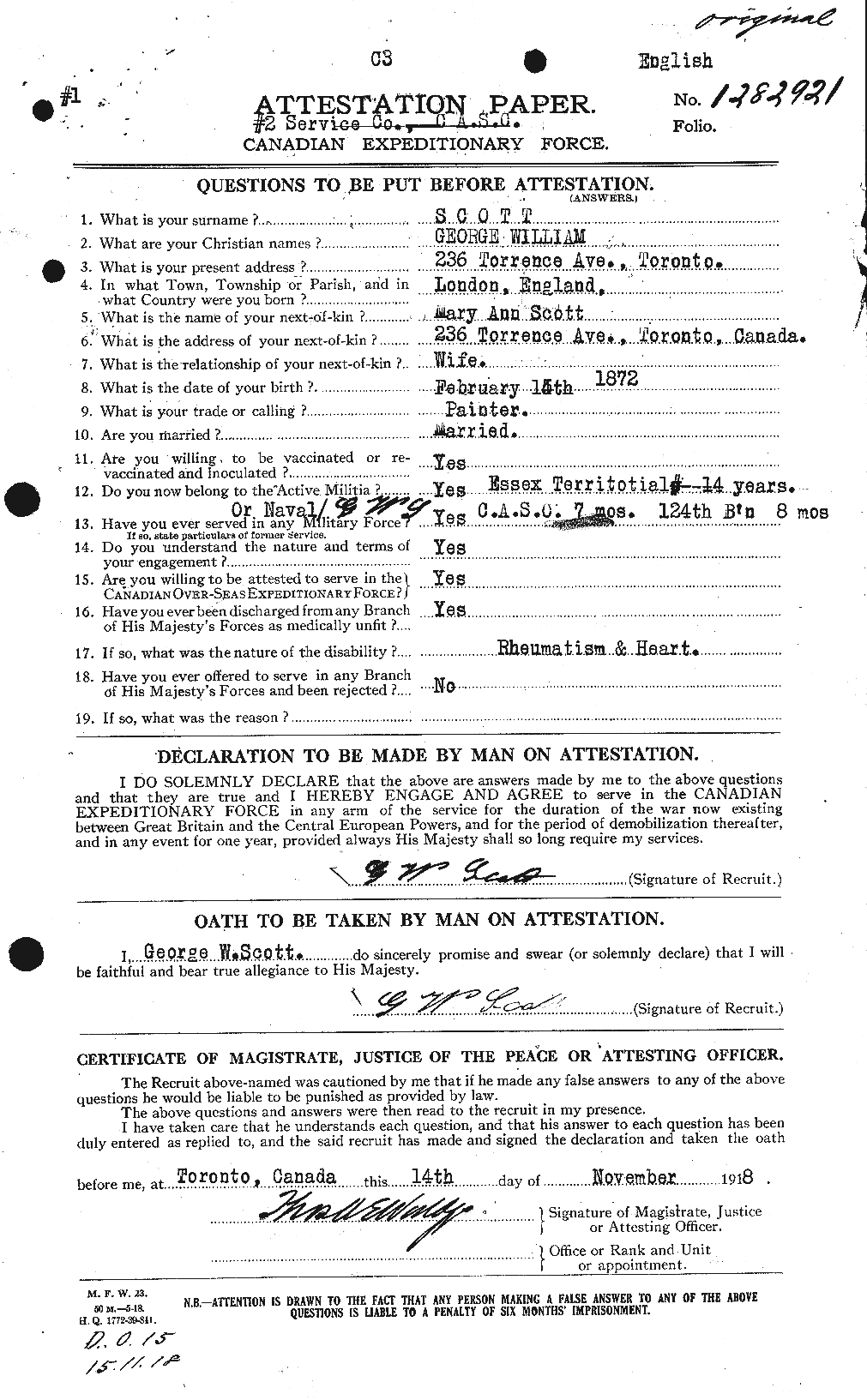Personnel Records of the First World War - CEF 083131a
