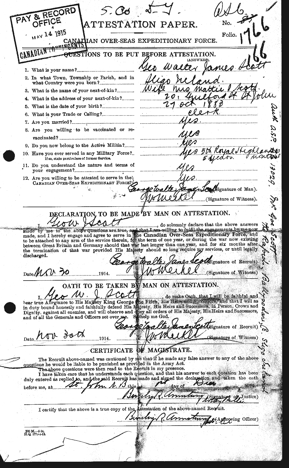 Personnel Records of the First World War - CEF 083135a