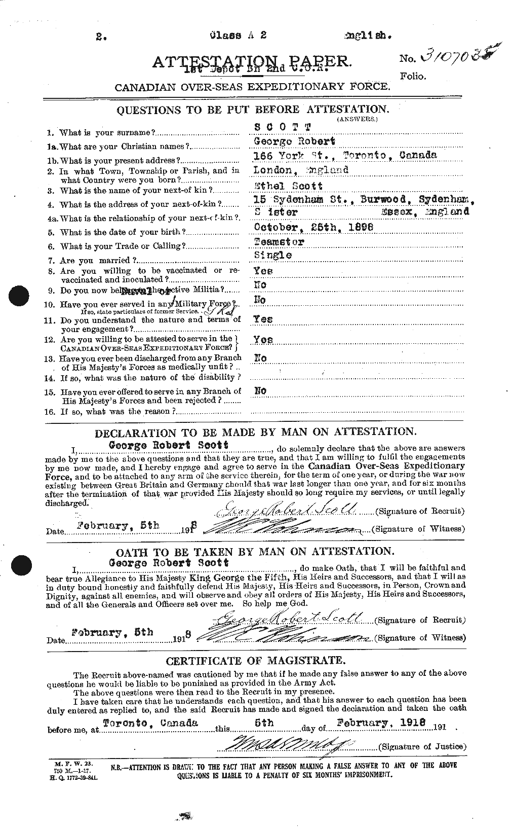 Personnel Records of the First World War - CEF 083150a