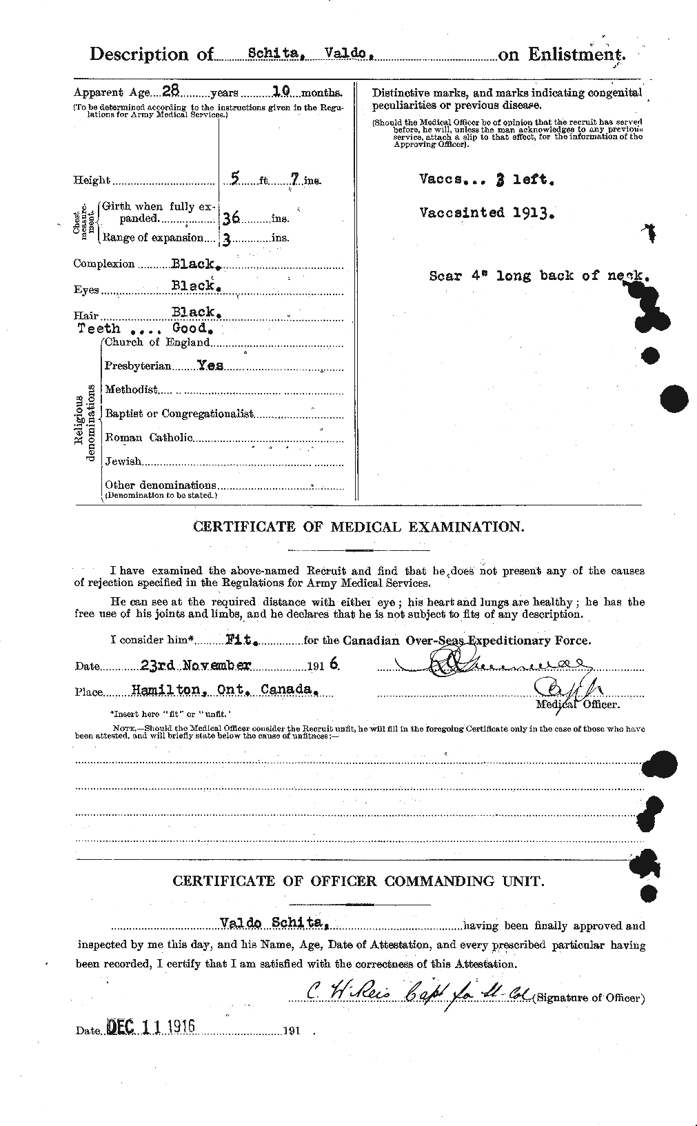 Dossiers du Personnel de la Première Guerre mondiale - CEC 083431b