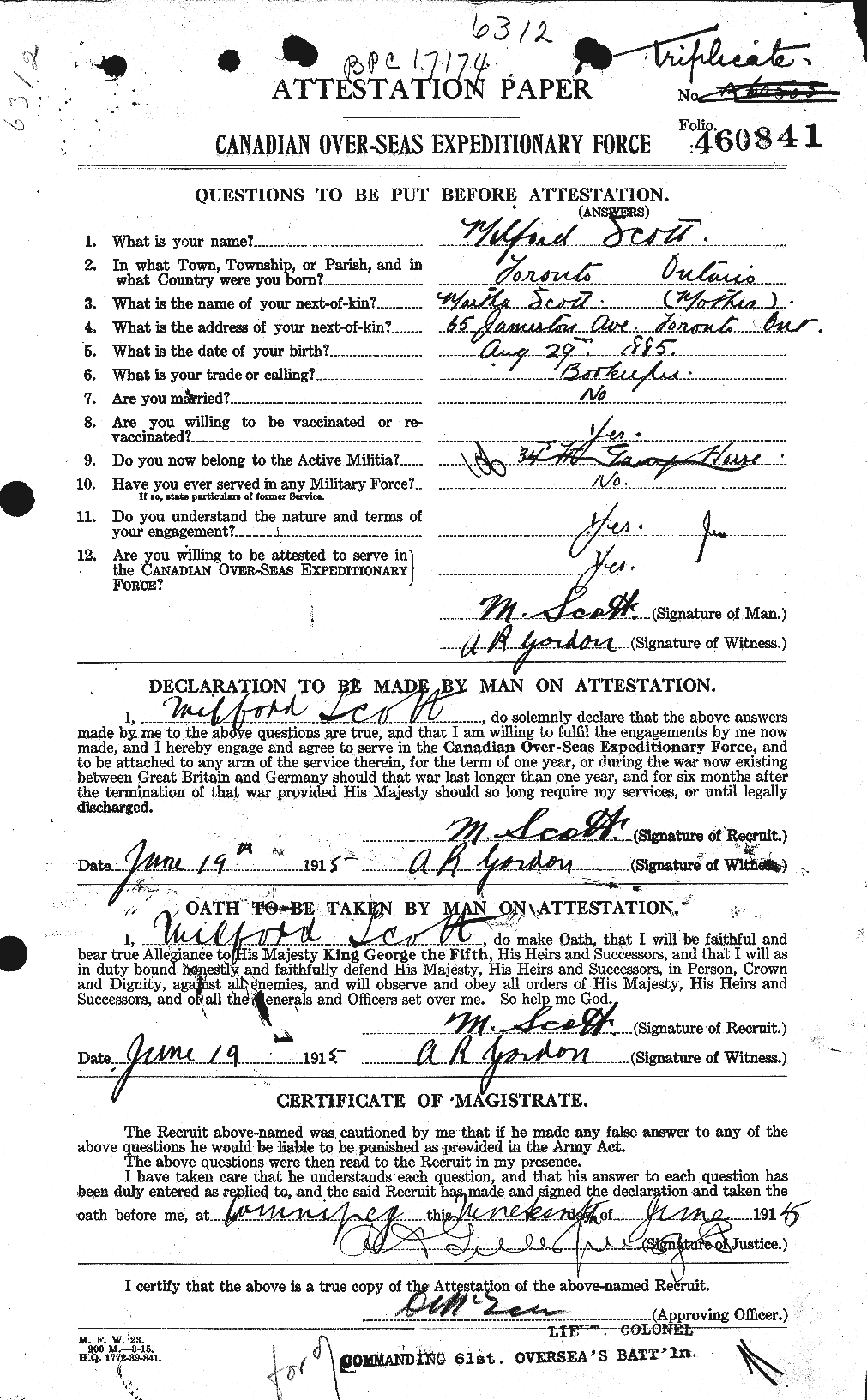 Personnel Records of the First World War - CEF 083493a