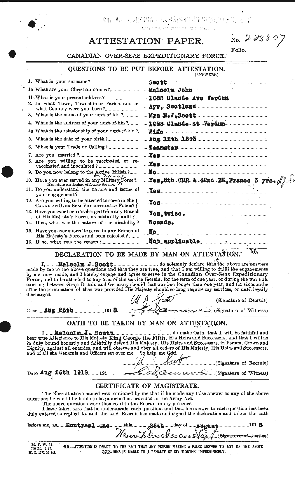 Personnel Records of the First World War - CEF 083514a