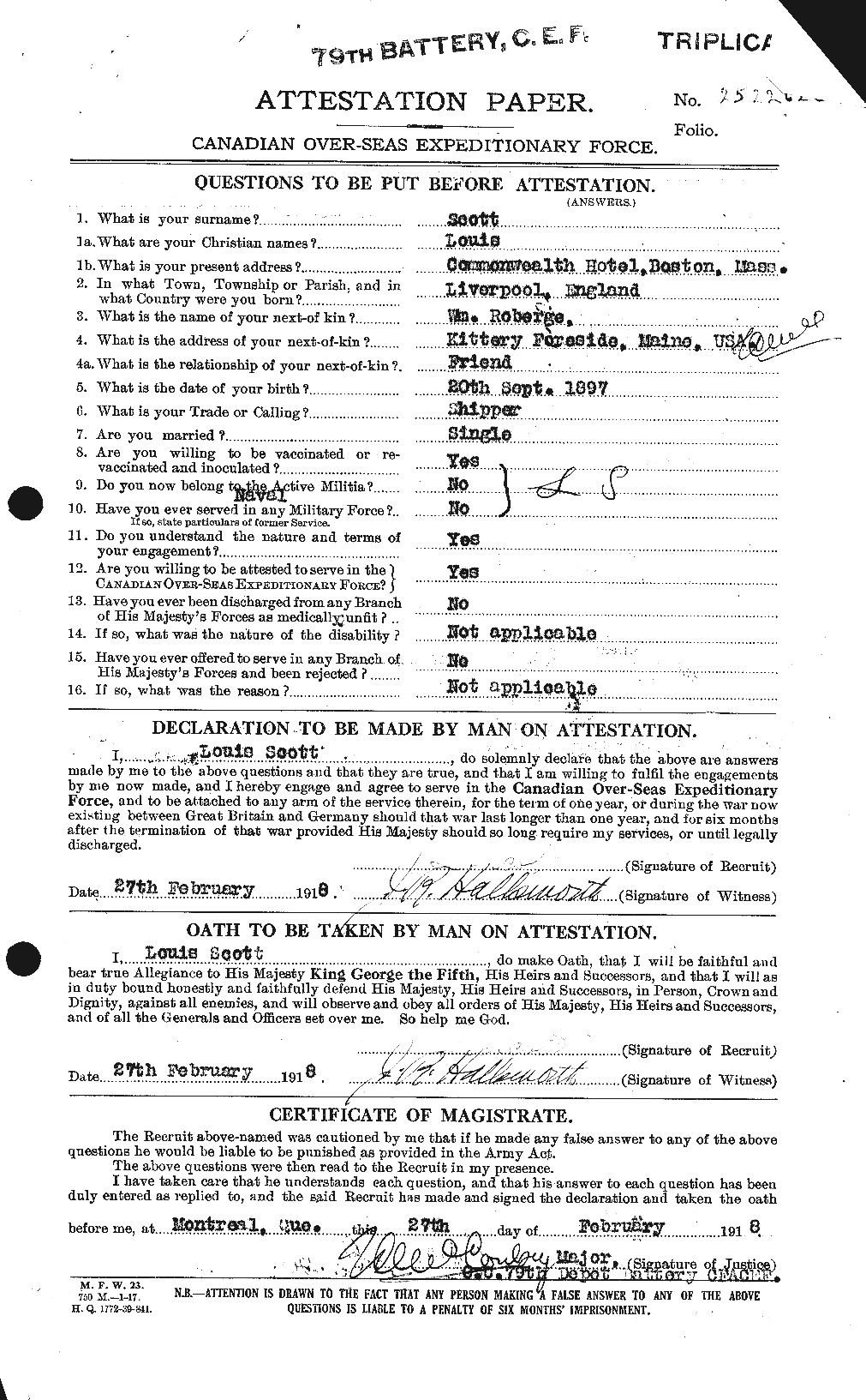 Personnel Records of the First World War - CEF 083525a