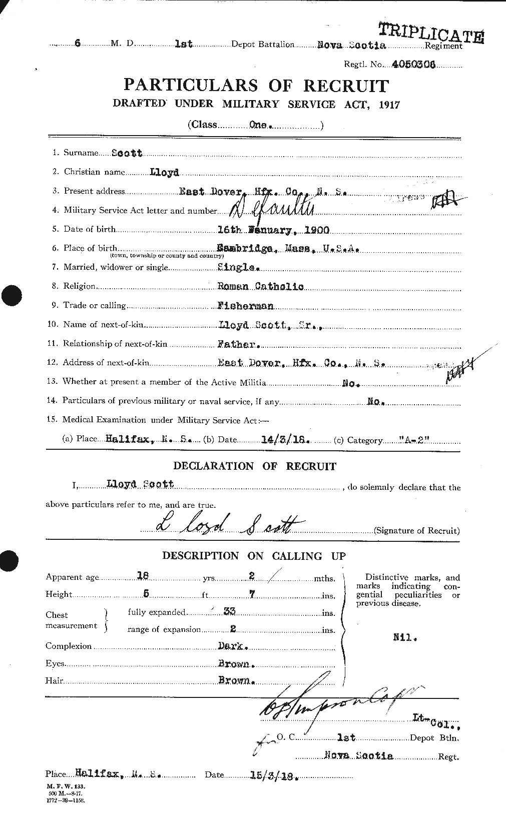 Personnel Records of the First World War - CEF 083532a