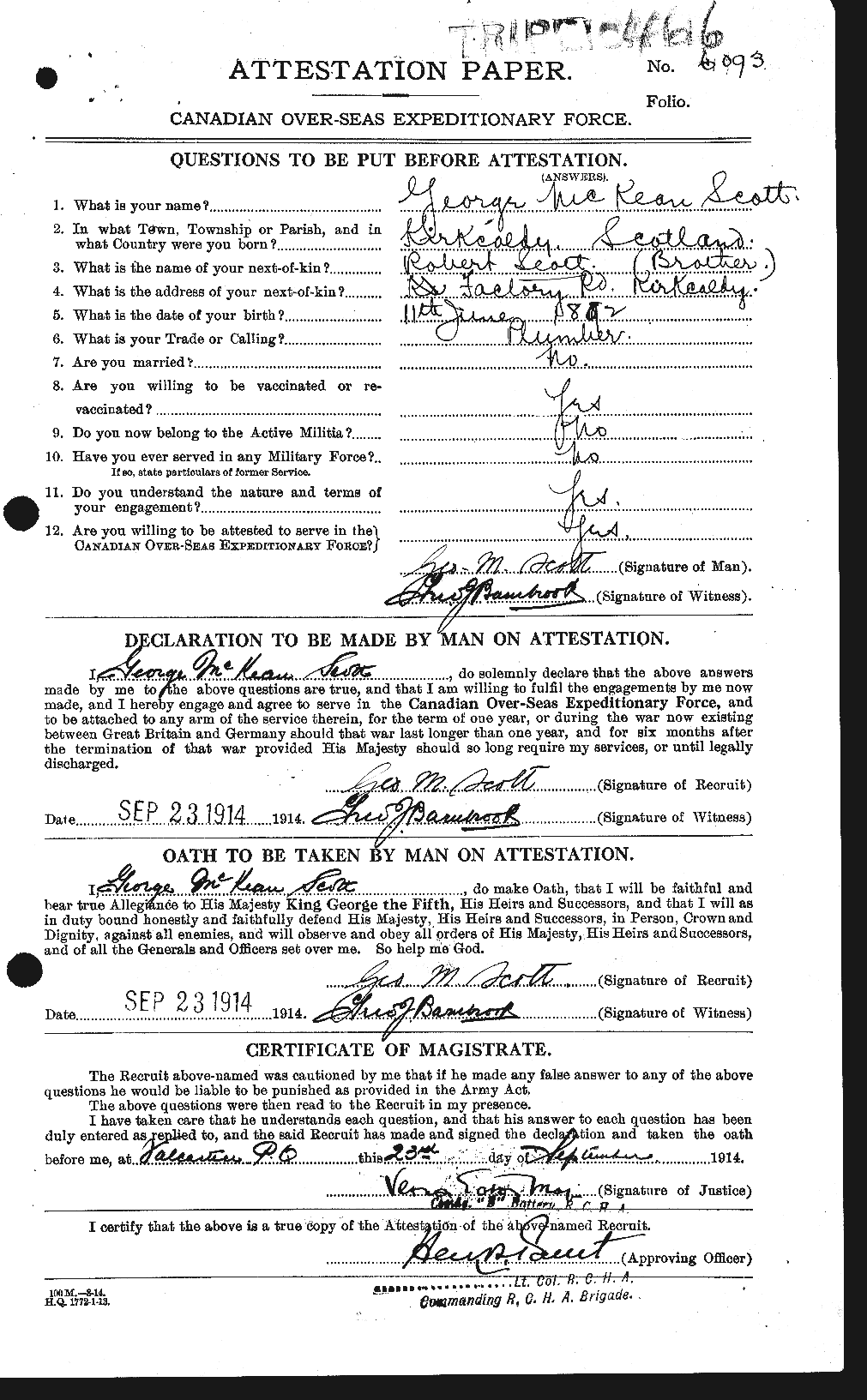 Personnel Records of the First World War - CEF 083543a