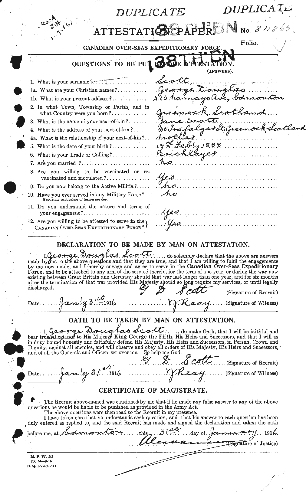 Personnel Records of the First World War - CEF 083560a