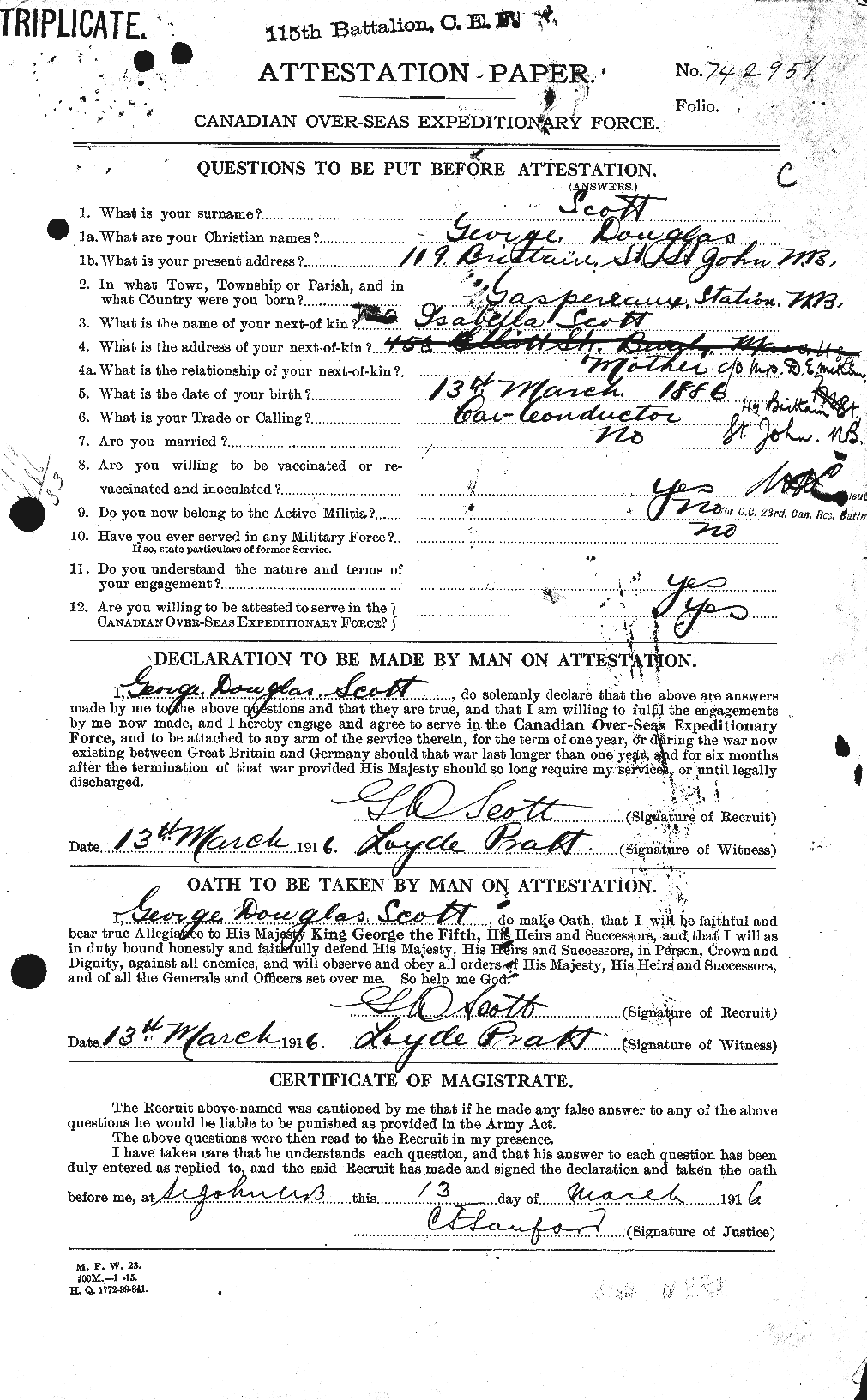 Personnel Records of the First World War - CEF 083562a
