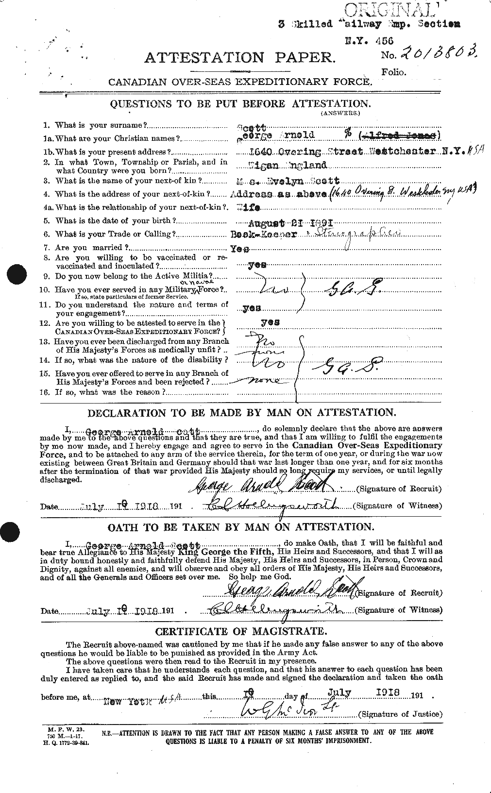 Personnel Records of the First World War - CEF 083574a