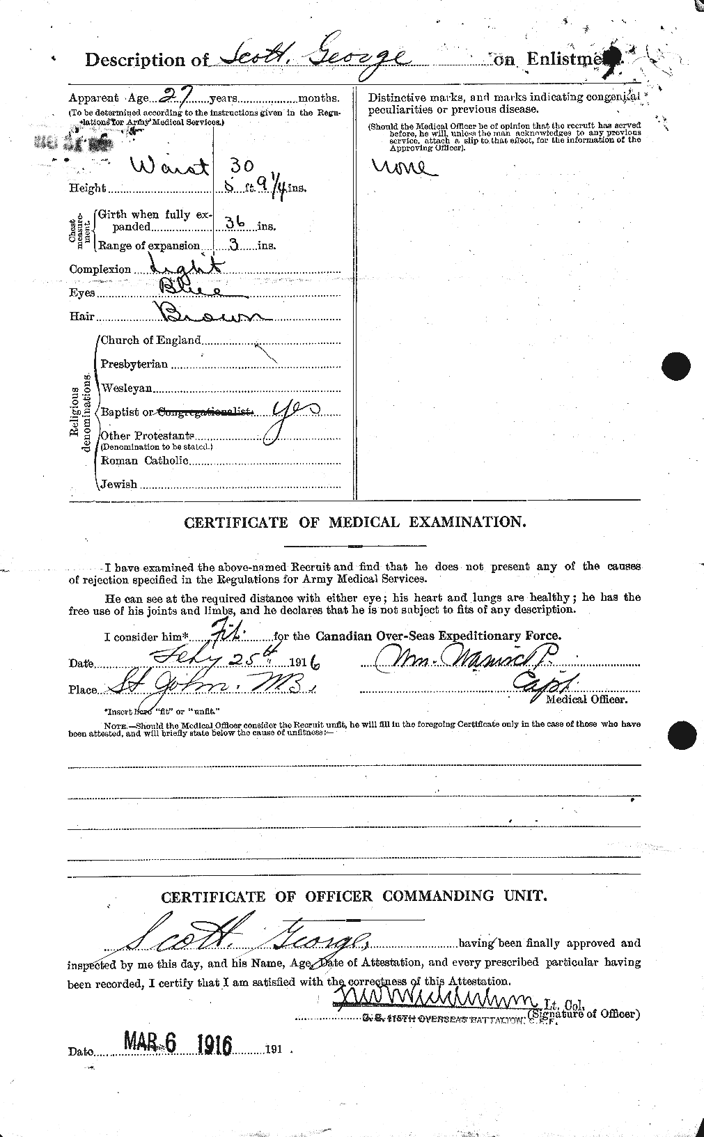 Dossiers du Personnel de la Première Guerre mondiale - CEC 083579b