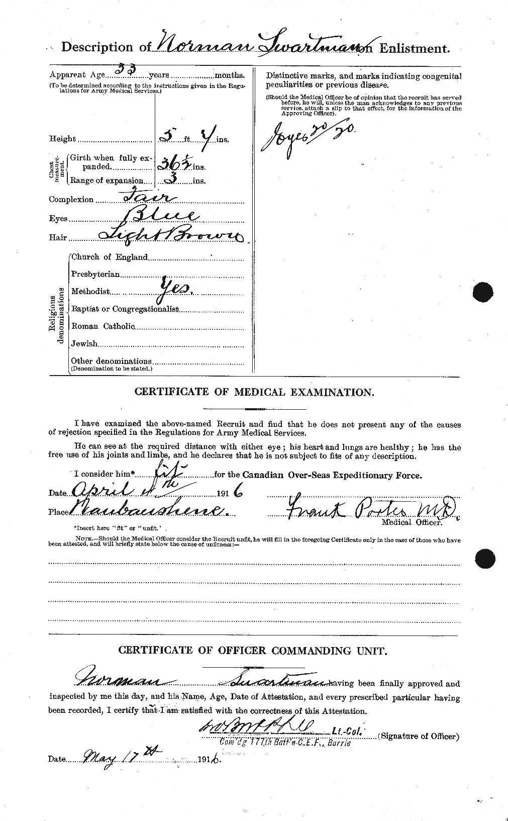 Personnel Records of the First World War - CEF 083811b