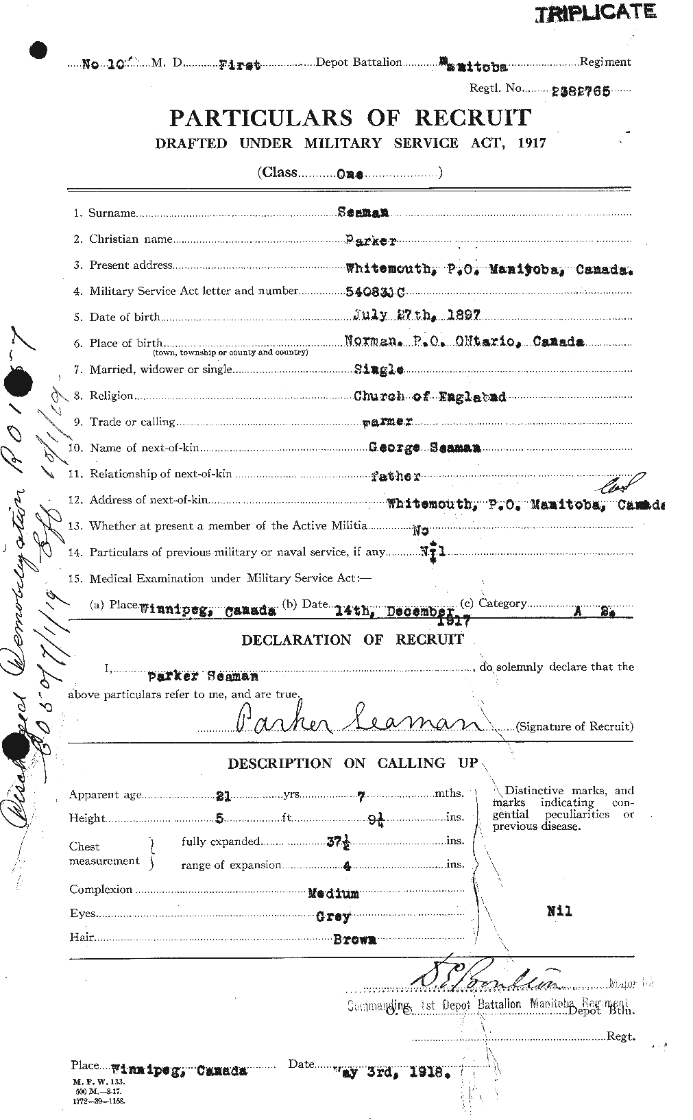 Personnel Records of the First World War - CEF 083982a