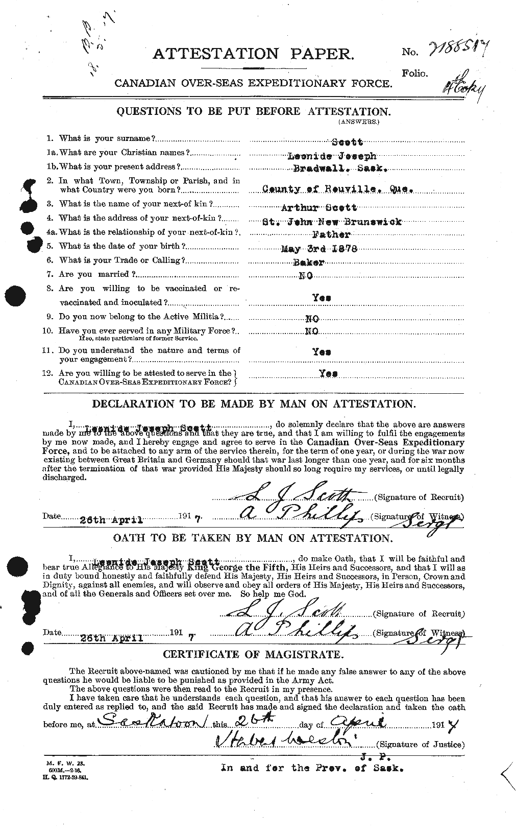 Personnel Records of the First World War - CEF 084139a