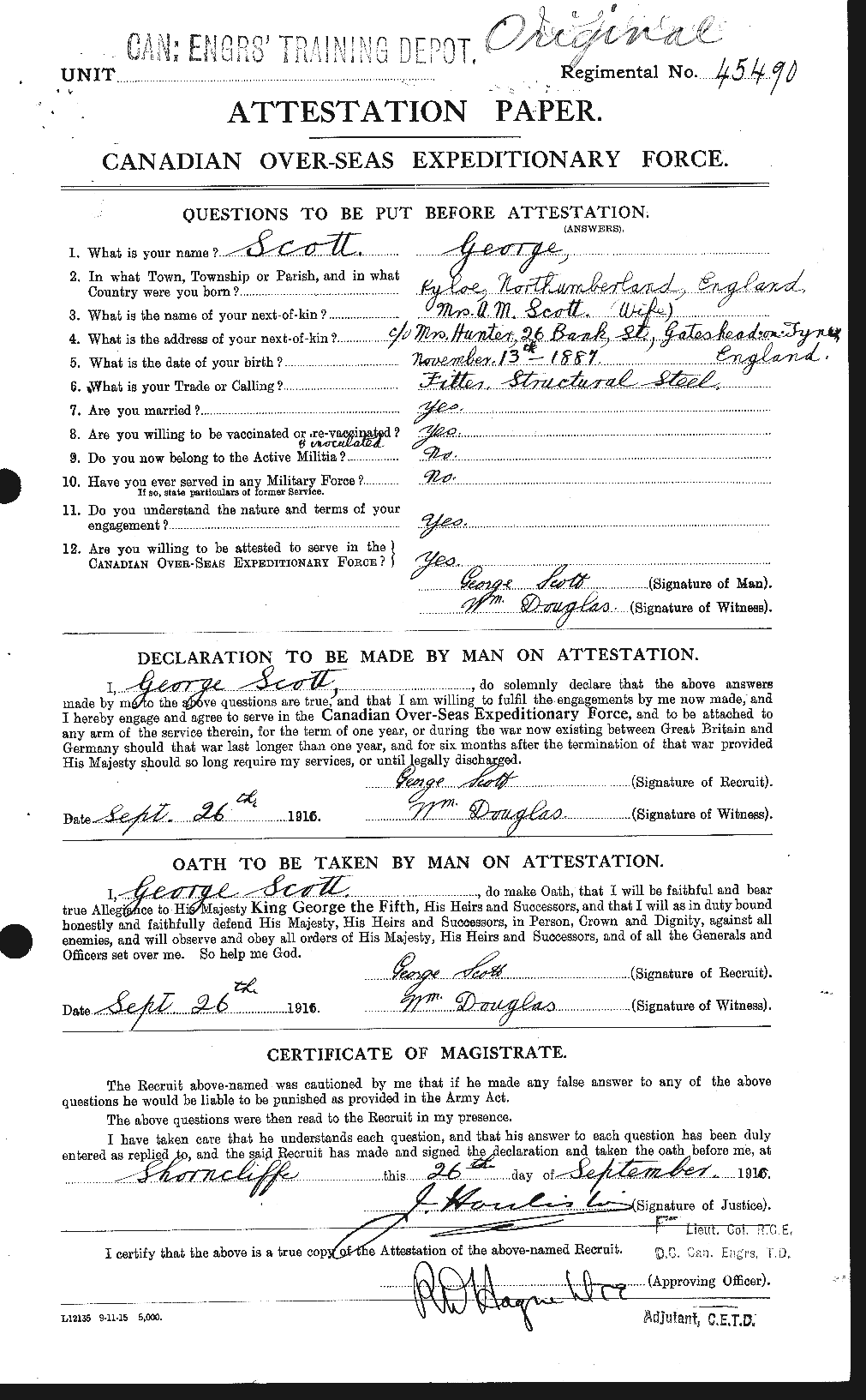 Personnel Records of the First World War - CEF 084363a