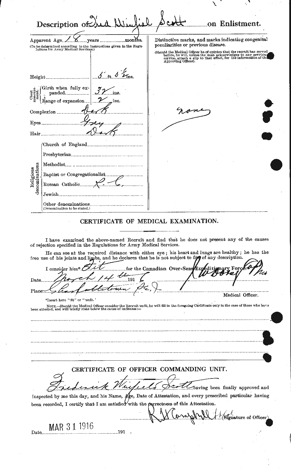 Dossiers du Personnel de la Première Guerre mondiale - CEC 084378b