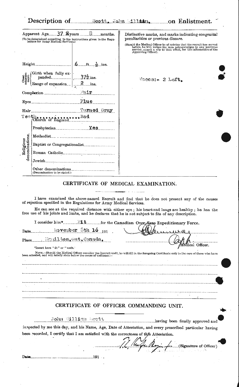 Dossiers du Personnel de la Première Guerre mondiale - CEC 084405b