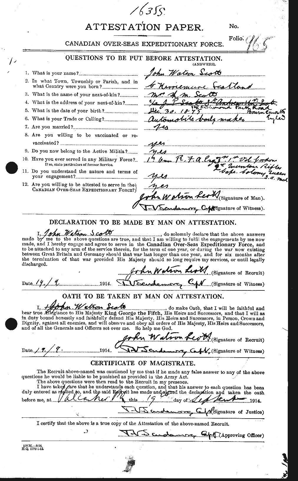 Personnel Records of the First World War - CEF 084411a