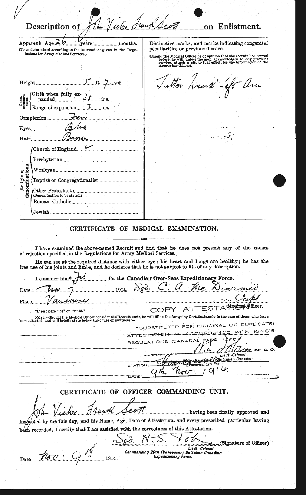 Personnel Records of the First World War - CEF 084414b