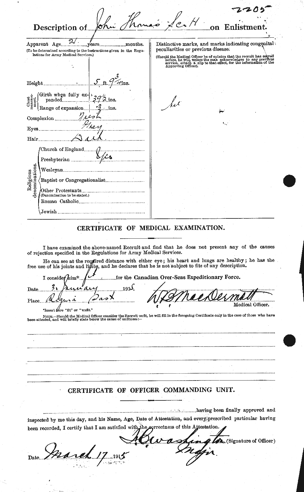 Personnel Records of the First World War - CEF 084418b