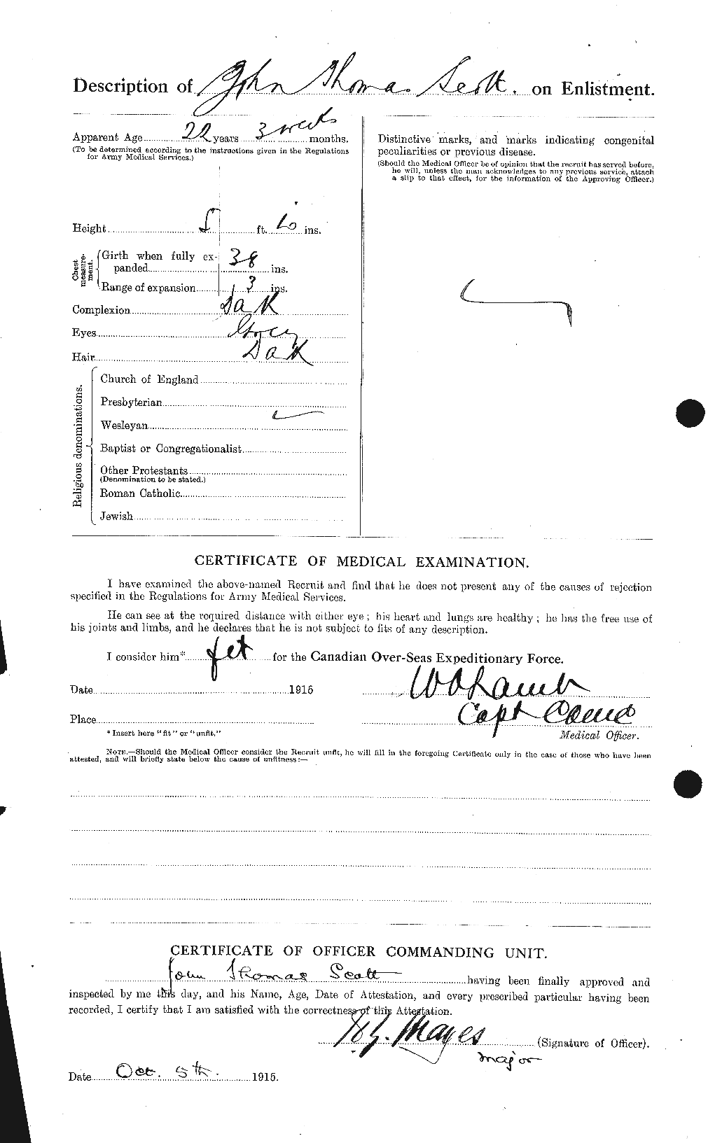 Personnel Records of the First World War - CEF 084419b
