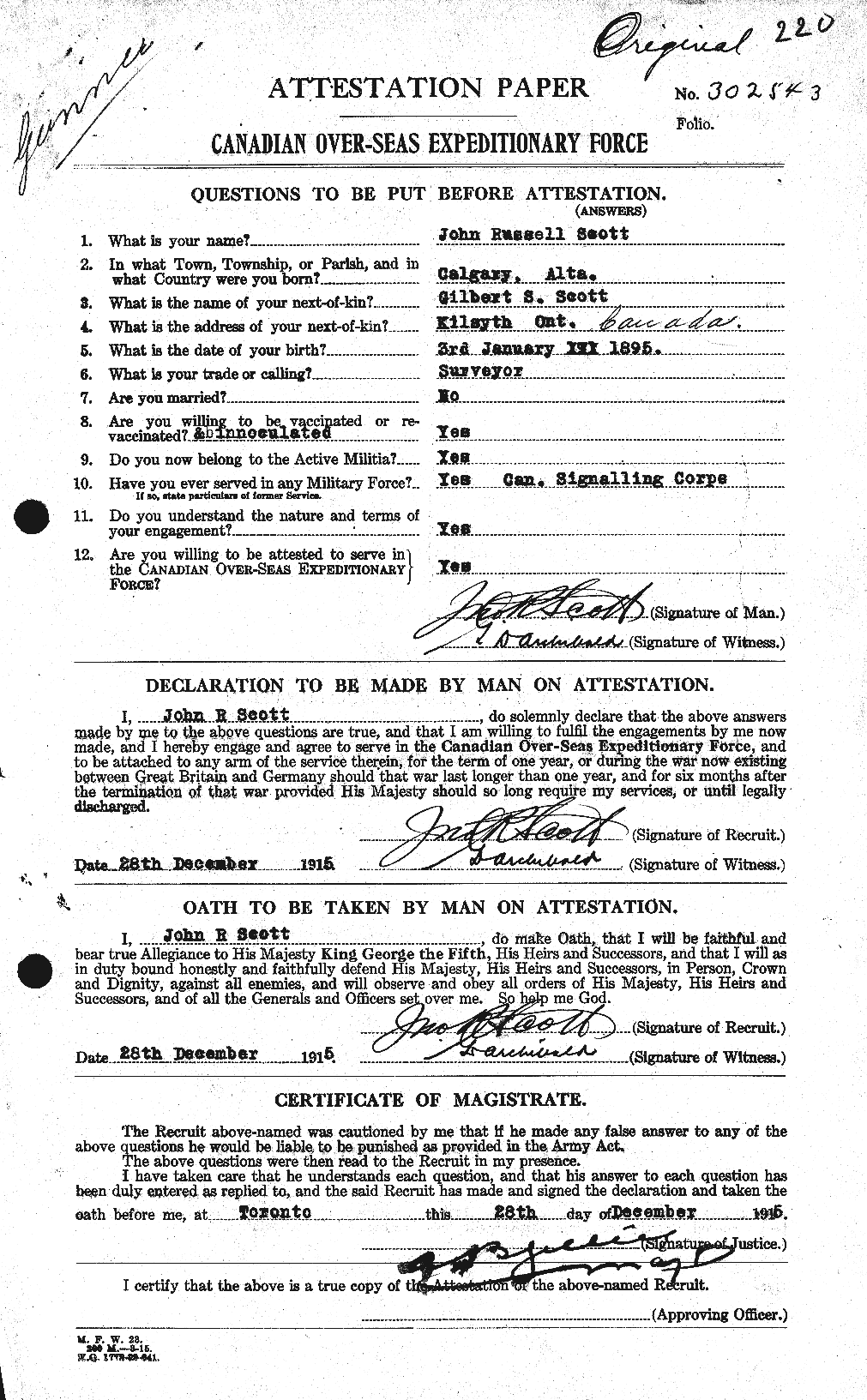 Personnel Records of the First World War - CEF 084431a