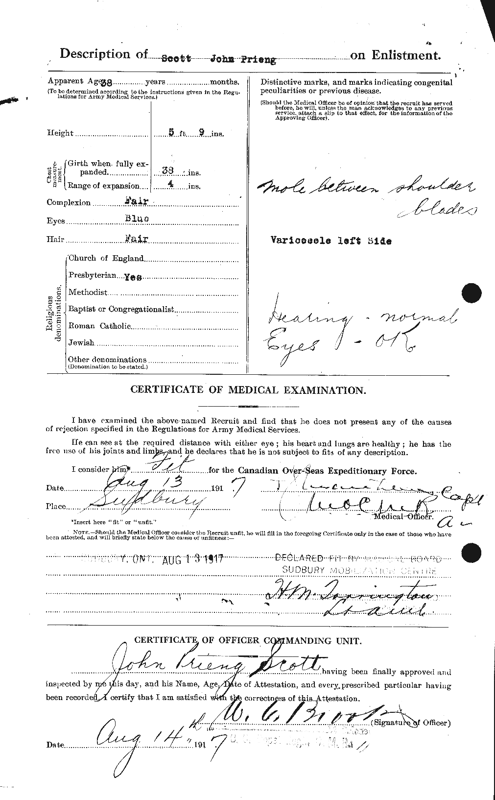Personnel Records of the First World War - CEF 084437b