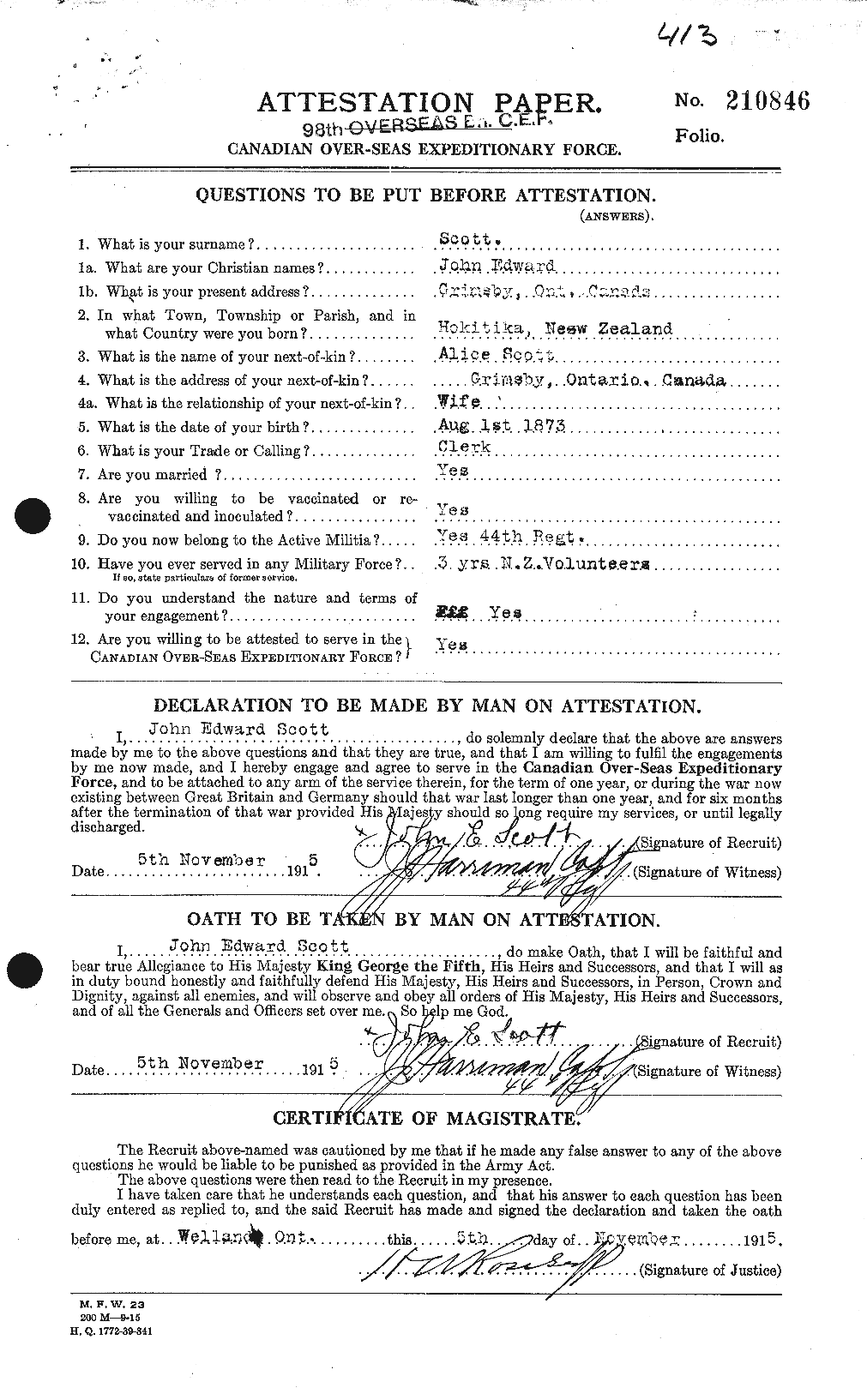 Personnel Records of the First World War - CEF 084635a