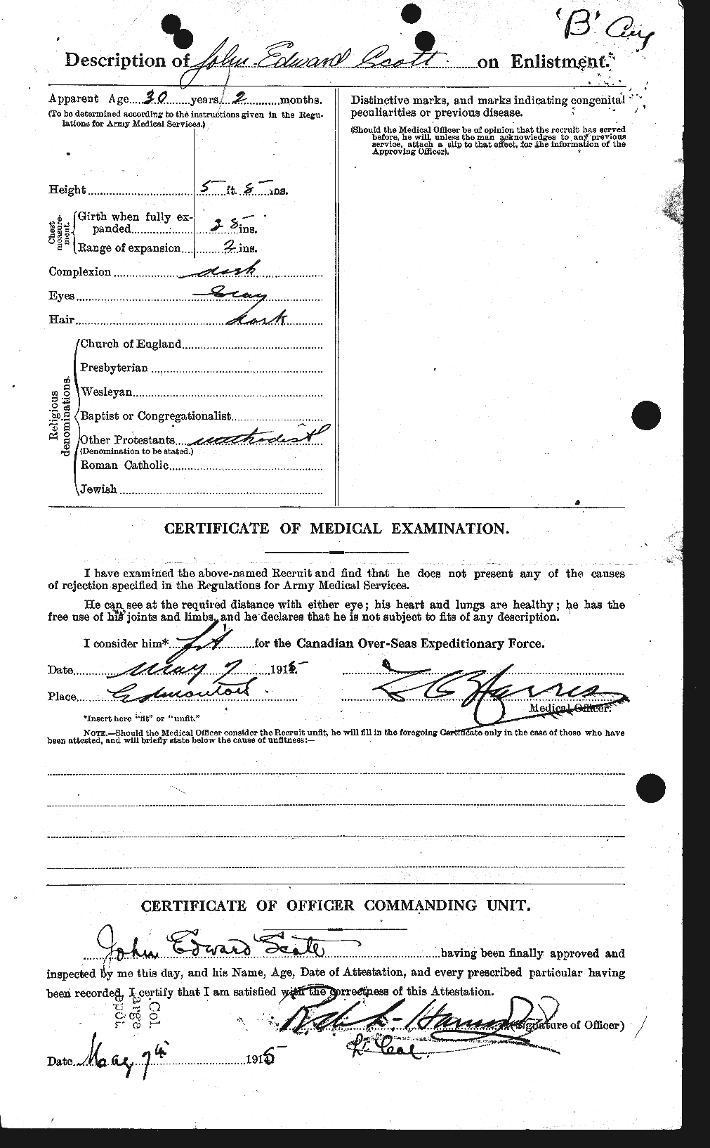 Personnel Records of the First World War - CEF 084636b