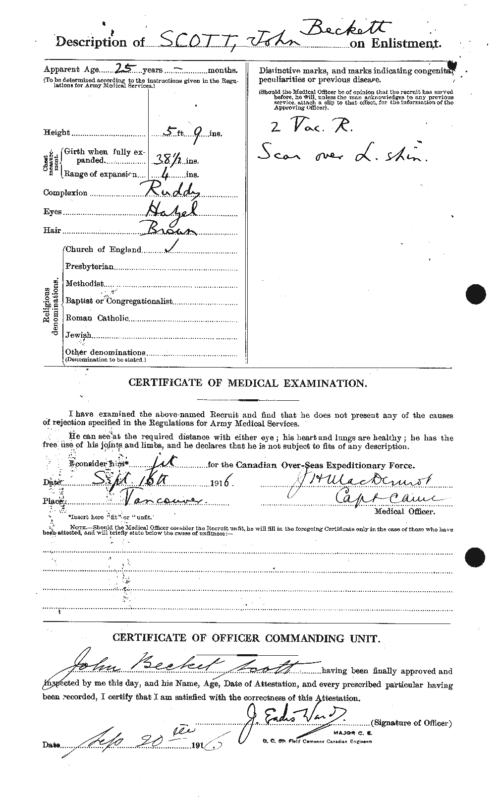Personnel Records of the First World War - CEF 084658b