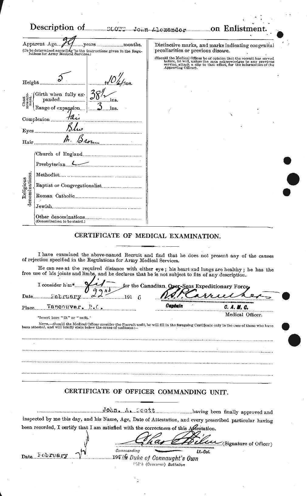 Personnel Records of the First World War - CEF 084665b
