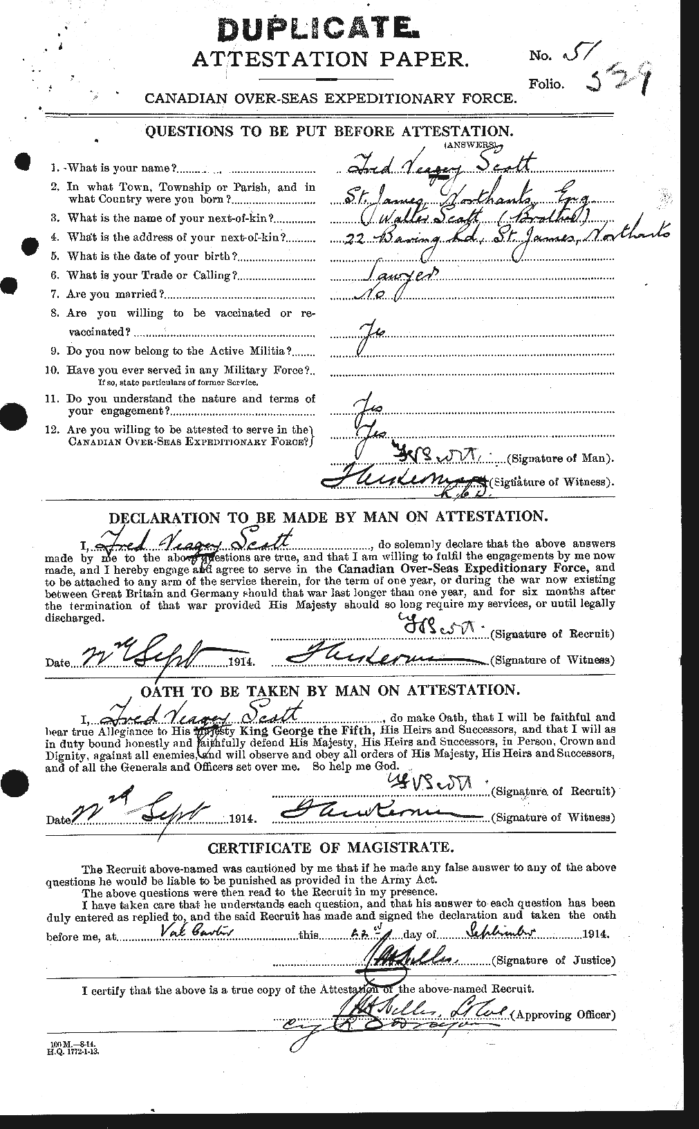 Personnel Records of the First World War - CEF 084674a