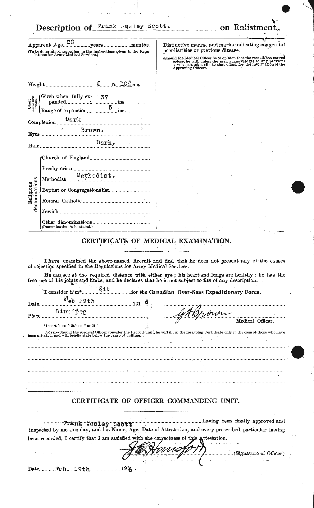 Dossiers du Personnel de la Première Guerre mondiale - CEC 084688b