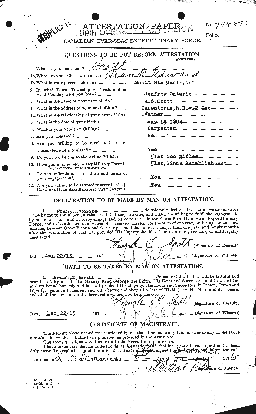 Personnel Records of the First World War - CEF 084703a
