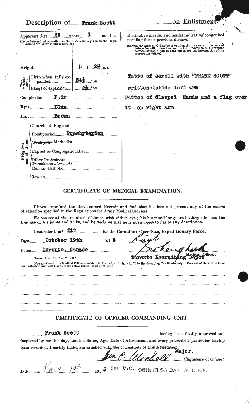 Dossiers du Personnel de la Première Guerre mondiale - CEC 084714b