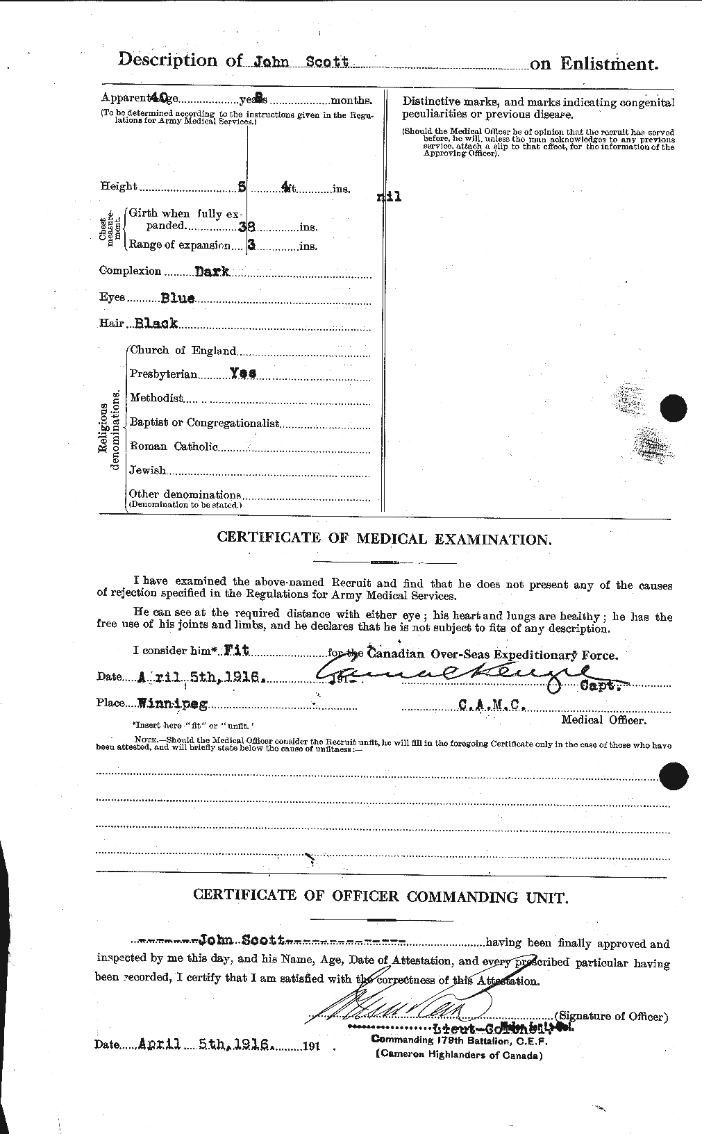 Personnel Records of the First World War - CEF 084937b