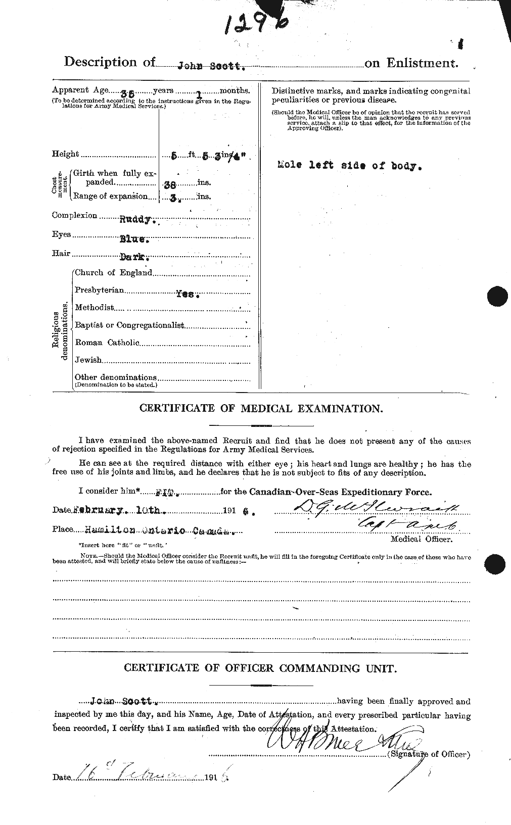Personnel Records of the First World War - CEF 084939b